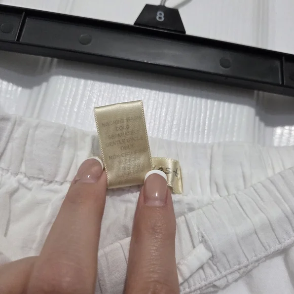 Studio West Apparel White Embroidered Eyelet Cotton Tiered Midi Skirt Size L - Picture 8 of 9